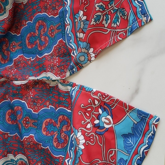 Urban Coco Bohemian Split V- Neck Tassle Tie Side Slit Swimsuit Cover-up Size XL - Picture 12 of 13